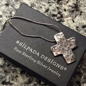 Silpada Hammered Cross Necklace